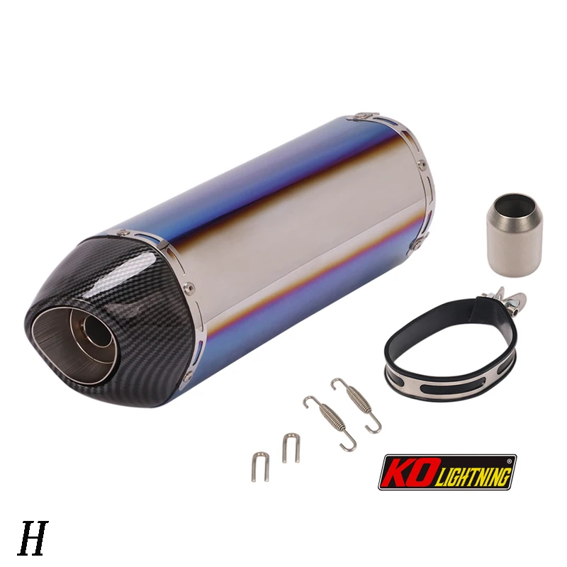 51mm Motorcycle Exhaust Tail Pipe With Silencer Stainless Steel 420mm Exhaust System Modified For ATV Street Bike - Image 4