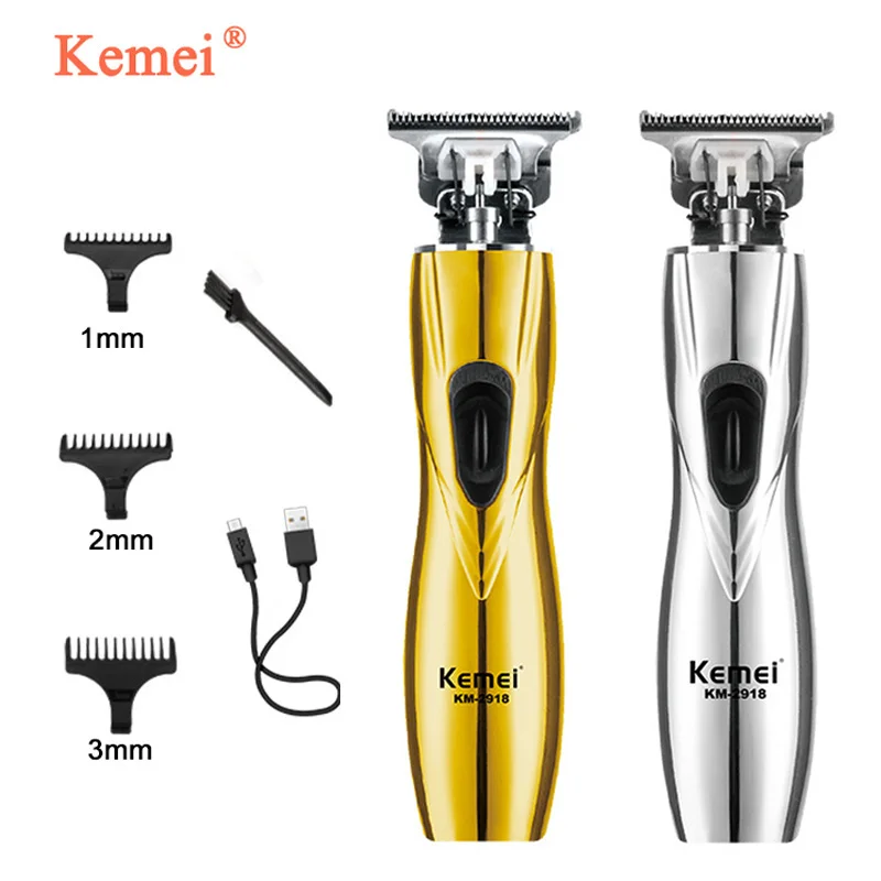 

Kemei New Professional Cordless Hair Trimmer Hollow Design Carbon Steel Blade Hair Clipper Edge Cutting Hair Trimming Machine