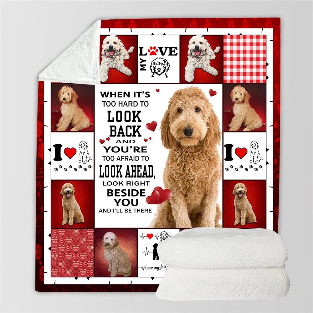 I Love Dog Christmas Sherpa Blanket 3D printed Wearable Blanket Adults/kids Fleece Blanket Drop Shippng to my beautiful daughter 3d printed plush fleece blanket adult home office washable casual kids sherpa blanket drop shipping