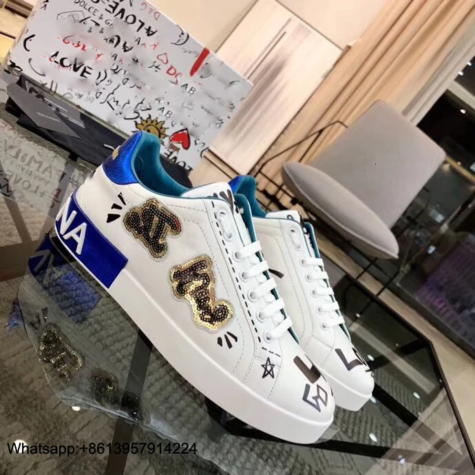 luxury men's shoes, replicate the top version of imported cowhide to create graffiti patterns, rivets, diamonds inside cowhide