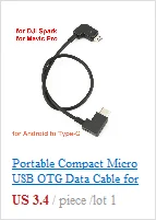 Портативный компактный микро USB кабель для передачи данных OTG кабель для Android для подключения данные IOS передачи сигнала для DJI Spark и Mavic Pro