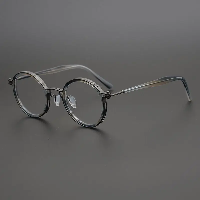 Felső minőségű retro Futam szemüvegek Alvázkeret Japán nyelv handmade Titán ultralight férfiak Szemüveg Nők eyewear Acetát Koreai Megmunkalás