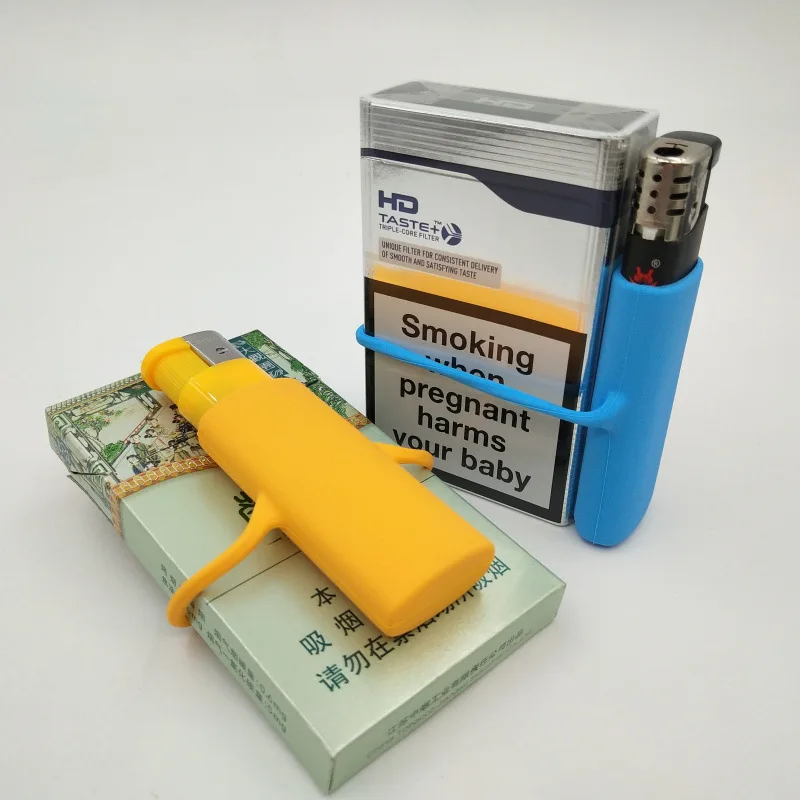 

2019 New Love Hug Rubber Lighter Case Silicone Lighter Sleeves Wrap Around Tobacco Pouch & Cigarette Case Holder Multipack