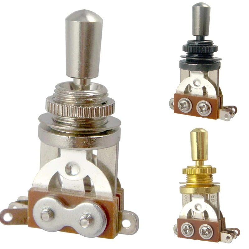 Manopola A 3 Posizioni Interruttore Dorato/Nero/Argento Per Chitarra Elettrica Stile Lp
