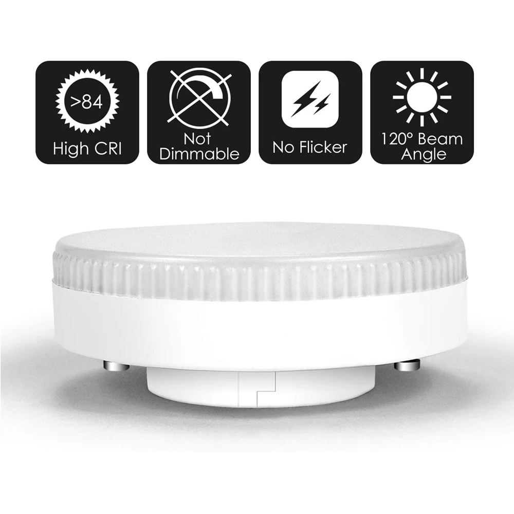 

AIBOO GX53 LED down spot Light 85-265V Under Cabinet lamp Bulb Wardrobe lights bulb 9W Replace 45W GX53 bulb lighting