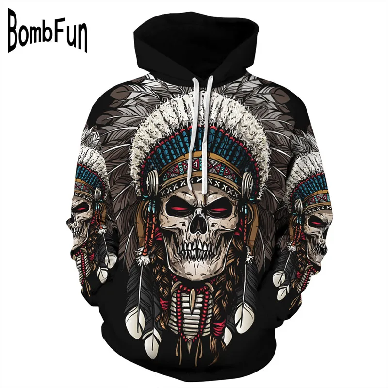 BombFun мужские толстовки индийские 3d с капюшоном принтом парные спортивные костюмы