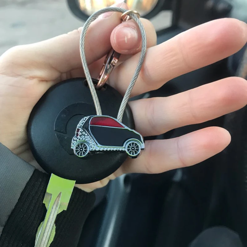 Стайлинг автомобиля брелок Металлический для ключей Аксессуары Smart Fortwo Forfour 453 451