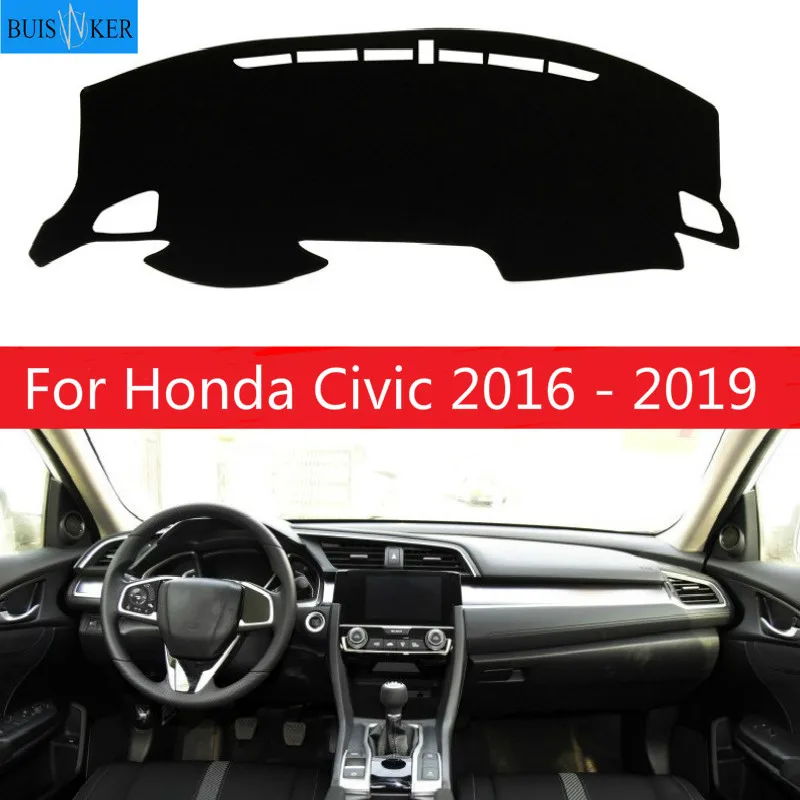 Für Honda Civic 2016 2019 Dashmat Dashboard Abdeckung Dash Matte Pad Sonne Schatten Dash Board