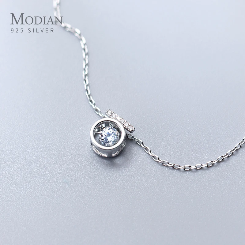 Modian изысканные качели прозрачные CZ Круглые классические сверкающие ювелирные