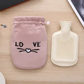 

Cartoon Cat Water Injection Hot Water Bottle Explosion-proof Watering Plush Warm Water Bag Plush Bag Removable Hand Warmer