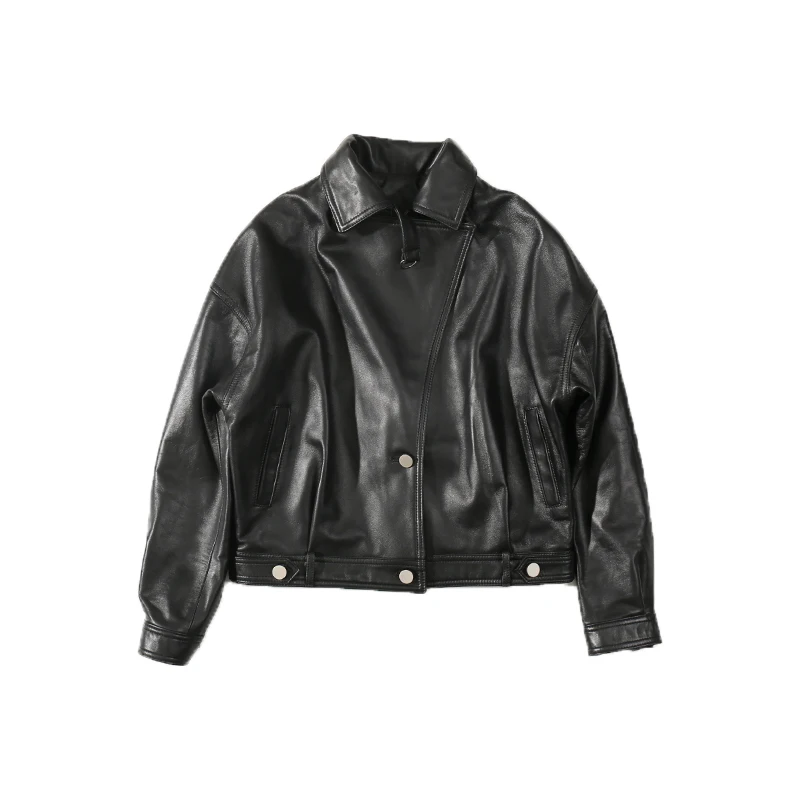 

2020 Autumn New Short Leather Clothing Female Jacket Leather Jacket Women Genuine Leather Coat
