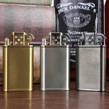 Мини винтажная Зажигалка для сигар, газовый многоразовый фонарь, зажигалка, Бутан, металл, барбекю, горелка для зажигания, без масла, аксессуары для сигар, Прямая поставка