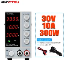 Fuente de alimentación CC ajustable pantalla Digital interruptor regulador de voltaje 30V 10A estabilizador y regulador de voltaje fuente de alimentación conmutada