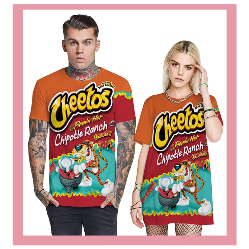 Newest Hot Cheetos food 3D Print Men//Women/'s Casual T-Shirt Short Sleeve Tees