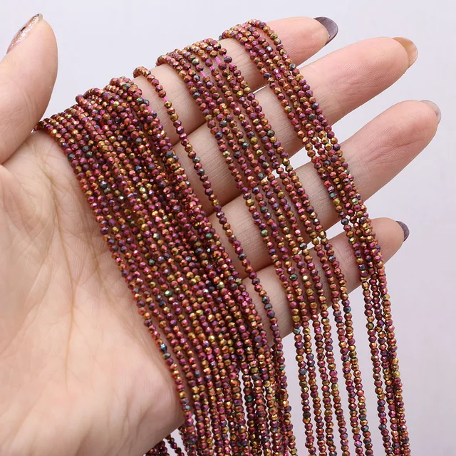 Natural Stone Shiny Quartzs Beads Small Faceted Spinel Bead for Jewelry Making Diy Necklace Bracelet Accessories 14inch B