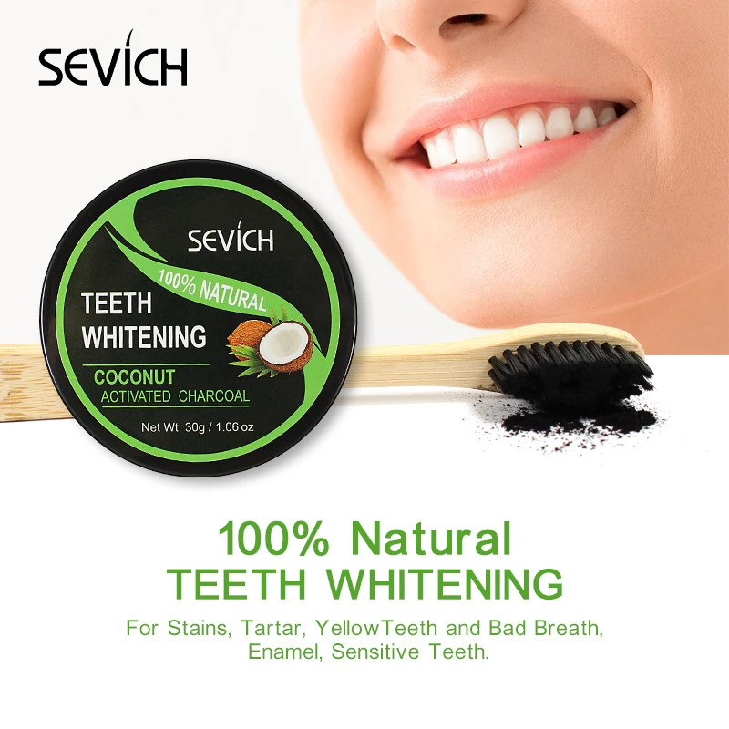 Sevich 30g Teeth Whitening Powder Smoke Coffee Tea Stain Remove Bamboo Activated Charcoal Oral Hygiene Dental Tooth Care | Красота и