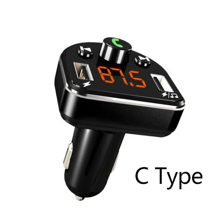 DSMOTEK беспроводной автомобильный FM Tansmitter Bluetooth 4,2 Handsfree автомобильный комплект MP3-плеер двойной USB зарядка телефона DC 12 В FM модулятор - Название цвета: C Upgraded