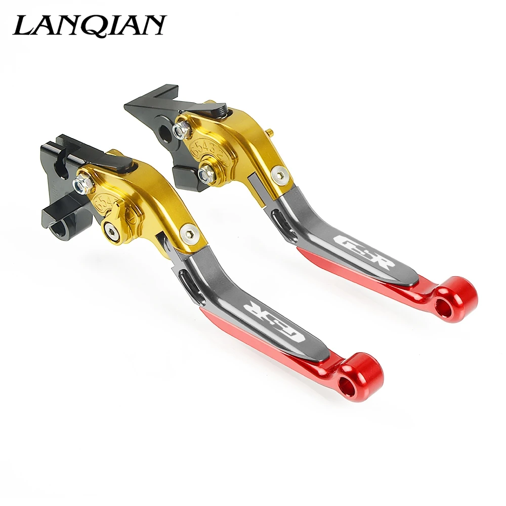 Для Suzuki GSR600 2006-2011 GSR400 2008-2012 GSR750 2011-16 с логотипом аксессуары для мотоциклов CNC Регулируемые тормозные рычаги сцепления