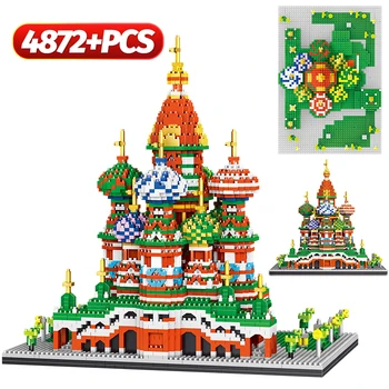 

Mini Diamond Building Blocks Architecture Cathedral Church Cambridge University Oxford Model Micro Bricks Toys For Children Gift