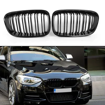 

Front Kidney Grille Glossy Black M Color For BMW 1 Series F20 F21 2011-14 pre-LCI