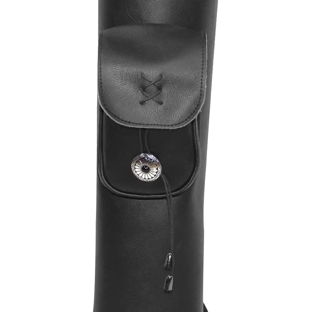 Tiro com Arco Ombro para trás Quiver com Grande Bolso de Armazenamento Seta Quiver Ajustável Molle Setas Titular Tradicional 4 com grande bolso de armazenamento seta quiver