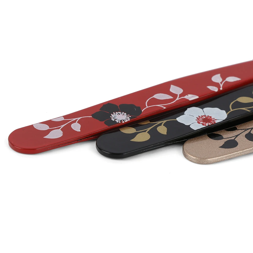 Hot Sale 1pc Pro Eyebrow Tweezer Flower Printed Stainless Steel Eyebrow Tweezer Slant Tip Brow Trimmer Hair Removal Makeup Tool