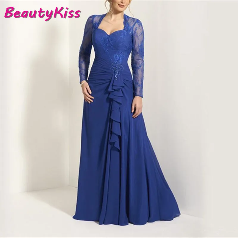 royal blue mother of the bride dresses plus size