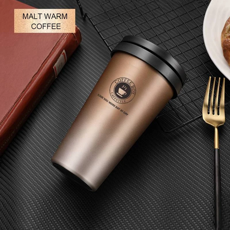 ELEG-coffee Boy, 500 мл, Термокружка для кофе, Термокружка, вакуумная колба, термосы для чая, стакан из нержавеющей стали, Женская Термокружка, кофе