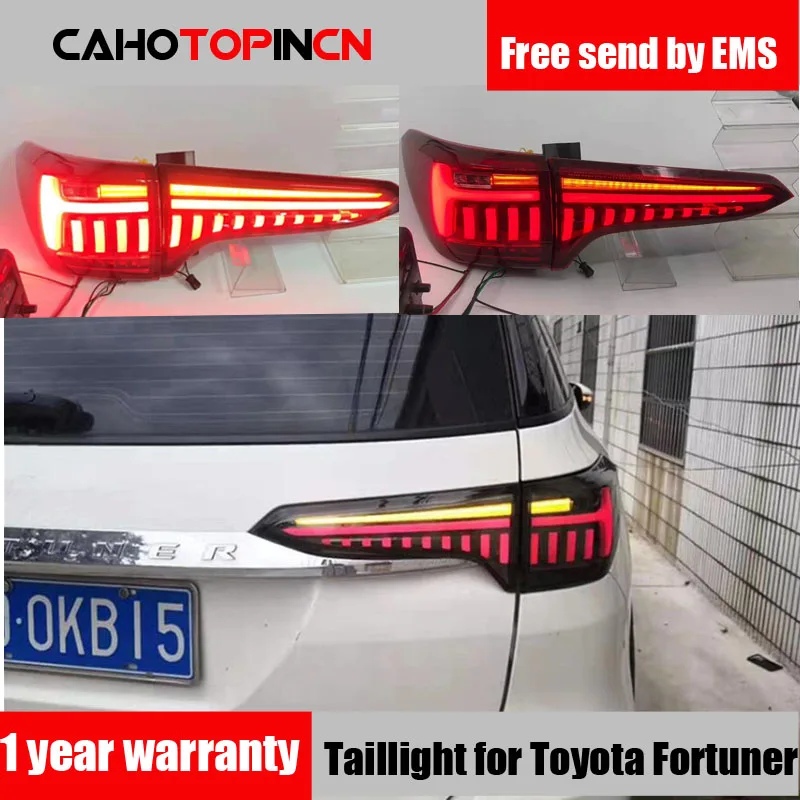 Динамический задний фонарь автомобильный Стайлинг для Toyota Fortuner светодиодный задний фонарь+ сигнал поворота+ тормоз+ задний фонарь
