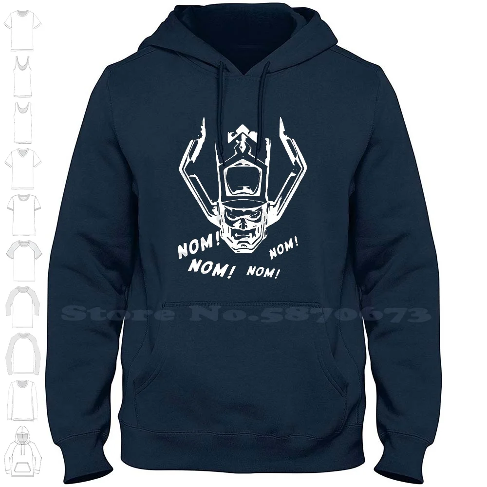 Nom Nom Nom Bianco! Felpa Con Cappuccio A Maniche Lunghe Mr Fantastic Devourer Fantastico 4 Galactus Torcia Umana Donna Invisibile