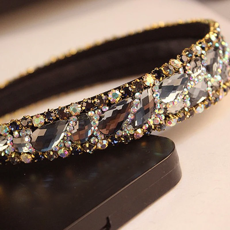 Bridal Headwear Hair Accessory Hair Headdress Handmade Crystal Stone Bridal Headbands Rhinestone Wedding Hairbands For Women Fashion Hair Accessories