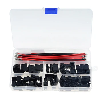 

82PCS/Box 3A JST SM2.54 Kits in box 2P 3P 4P 5P 6P 2.54mm Pitch Female and Male Header Connectors Adaptor SM-2P SM-2R 22AWG