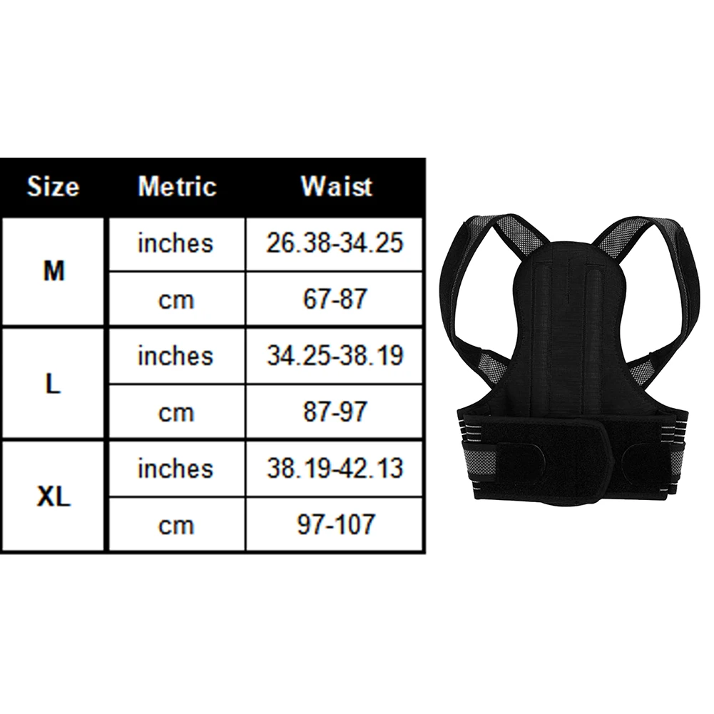 Unisex Posture Corrector Belt Belt Home Orthosis Adjustable Corset Clavicle Lumbar Support Shoulder Back Brace Adult Straight