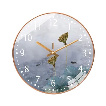 

12-Inch Lotus Flower Clock Buddha Clock One Product Dropshipping Living Room Bedroom Kitchen Clock Fresh Clock Living Room
