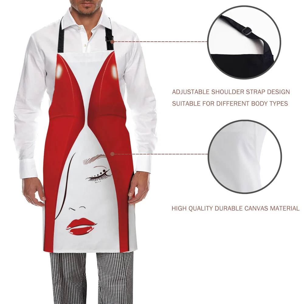 Kitchen Apron Fashion Red High Heels