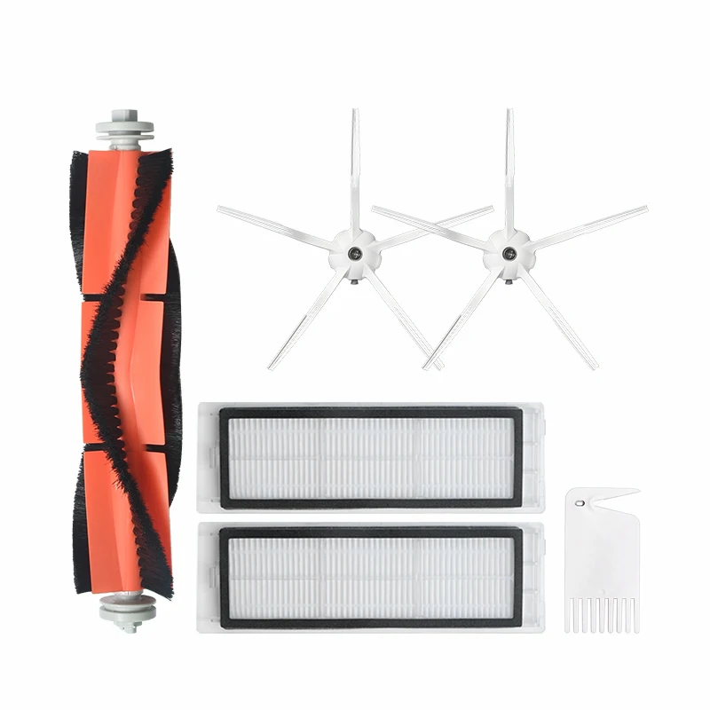 

2 Side Brush + 1 Roller Brush + 2 Filter Net for Xiaomi S50 S55 S60 T4 T6 Robot Vacuum Cleaner Replacement Parts Accessories