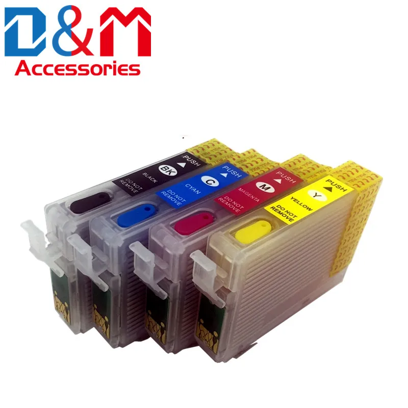 Europe T502 T502XL Refillable Ink Cartridge with Chip for Epson XP-5100 XP-5105 WF-2860 WF2865 XP 5100 5105 WF 2860 2865 Printer