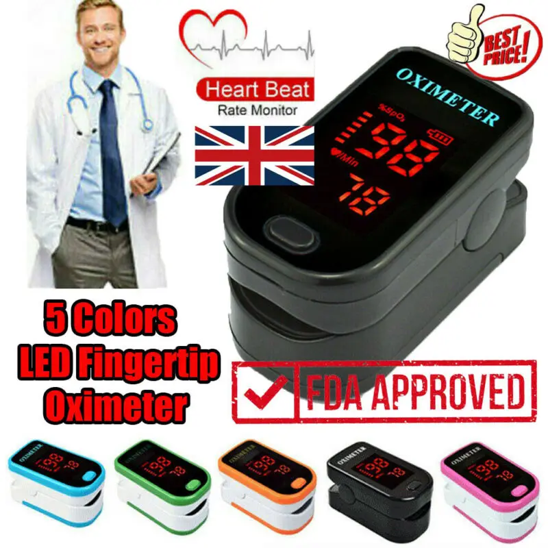 

2020 Finger Pulse Oximeter Monitor Blood Oxygen SpO2 PR Heart Rate Monitor Pouch For Fit Heart Pulse Level Rate Fingertip