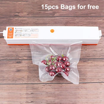 

Household Food Vacuum Sealer Packaging Machine Film Sealer Vacuum Including 15Pcs Bags 220V/110V Packaging Machine