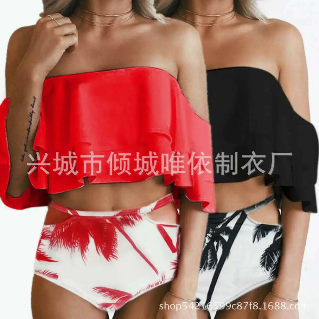 

Hot Selling Swimsuit European And American-Style Double Layer Plus-sized Bikini New Style Hot High-waisted Hot Selling Women's