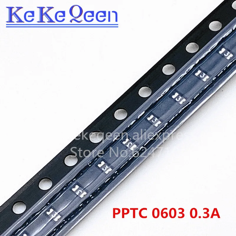 50 шт. 100 ptc-предохранитель 0603 0.3A 300mA 30V 60V SMT SMD перемычки многоразовые SMD0603P030TF