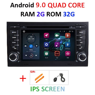 Android 9,0 DSP 4G 64G gps радио для Audi A4 B6 B7 S4 B7 B6 RS4 B7 SEAT Exeo 8 CORE/4 CORE 2 DIN DVD плеер ips экран wifi BT - Цвет: 9.0 2G 32G IPS