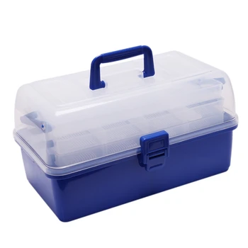 

Multi Layer Fishing Tackle Box Fly Fishing Storage Case Waterproof Portable Fishing Gear Storage Box Adjustable Compartments