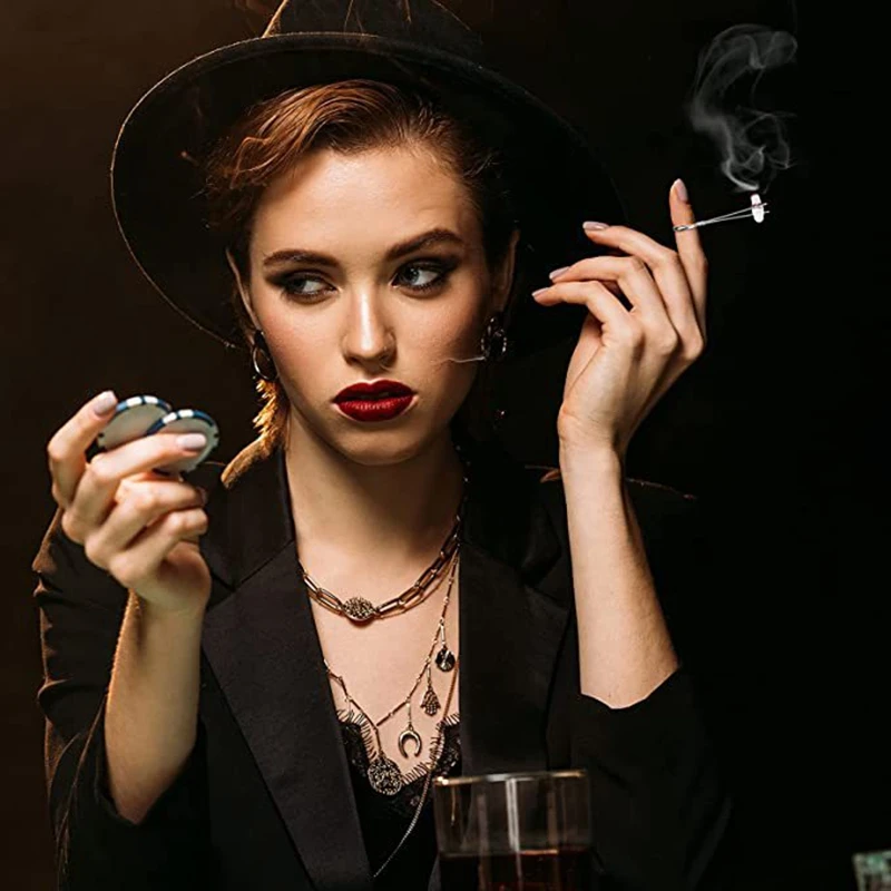 Creative Painting Oil Butterfly Smoking Ring Cigarette Holder for Male and Female