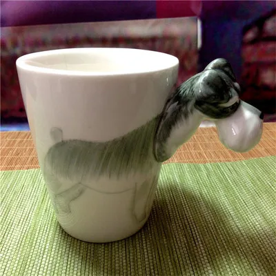 A021 ULKNN 3D Животные керамические кружки кофе молоко чай чашки милый мультфильм слон кролик орангутан собака Альпака Тигр петух детский подарок - Цвет: A021