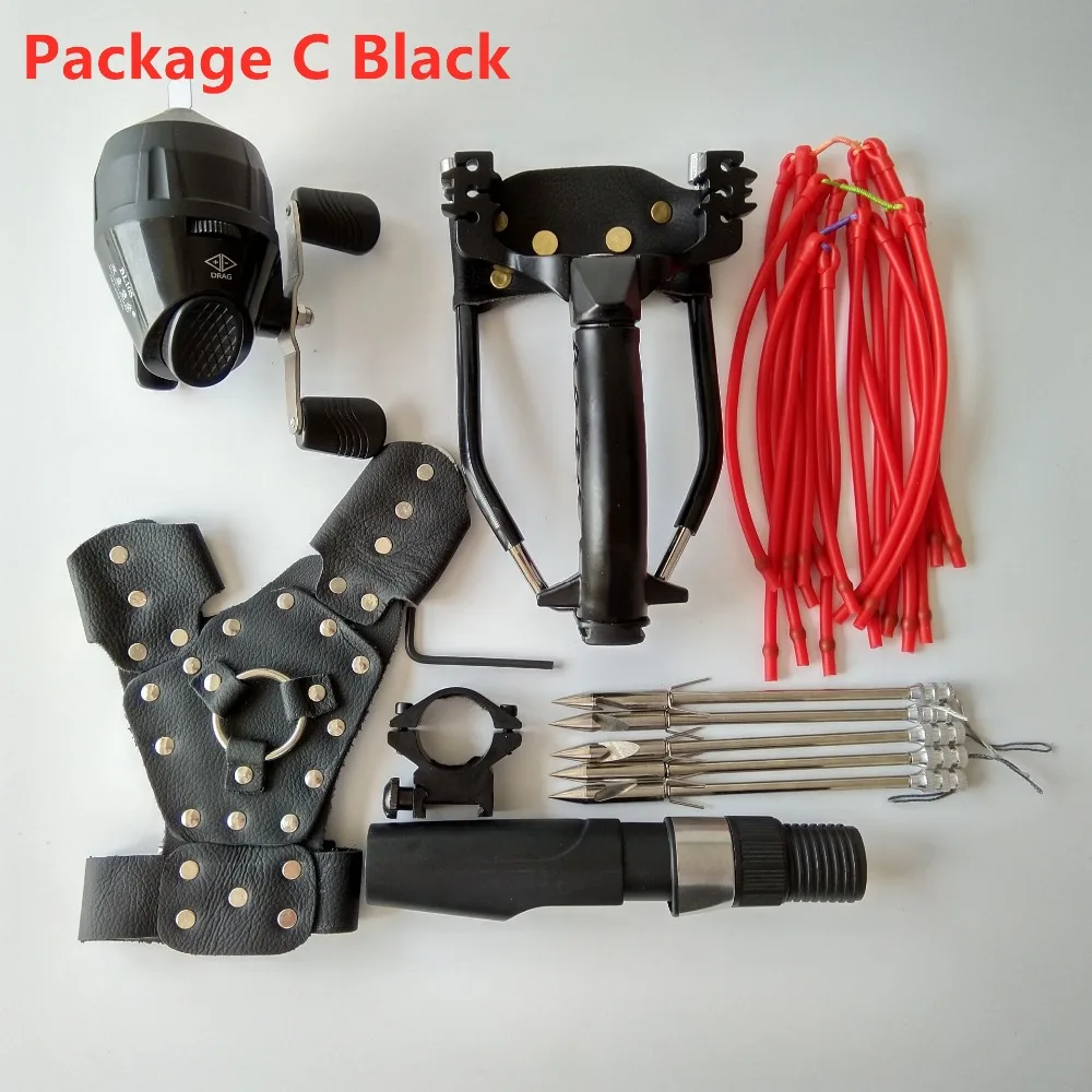 

Powerful Multi-function Archery Bowfishing Shooting fish Slingshot Catapult Hunting bow Fishing Sling Shot arrow kit