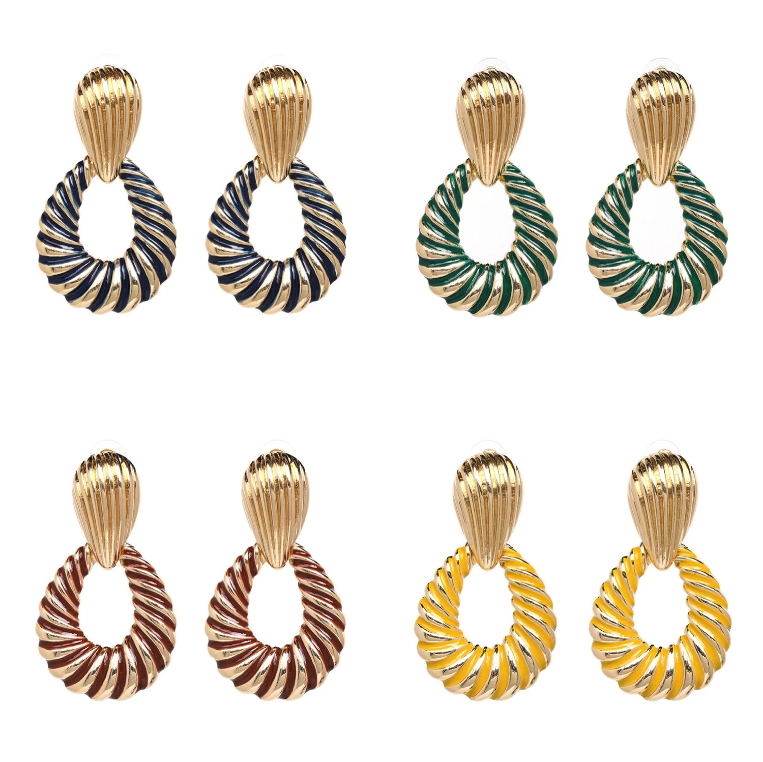 

2019 New Earrings Water Drop Thread Drop Oil Earrings Creative Ins Retro Earrings for Women Fashion Jewelry