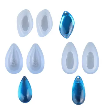 

6Pcs 3 Shapes Teardrop Earrings Pendant Mold Epoxy Resin Jewelry Making Tools