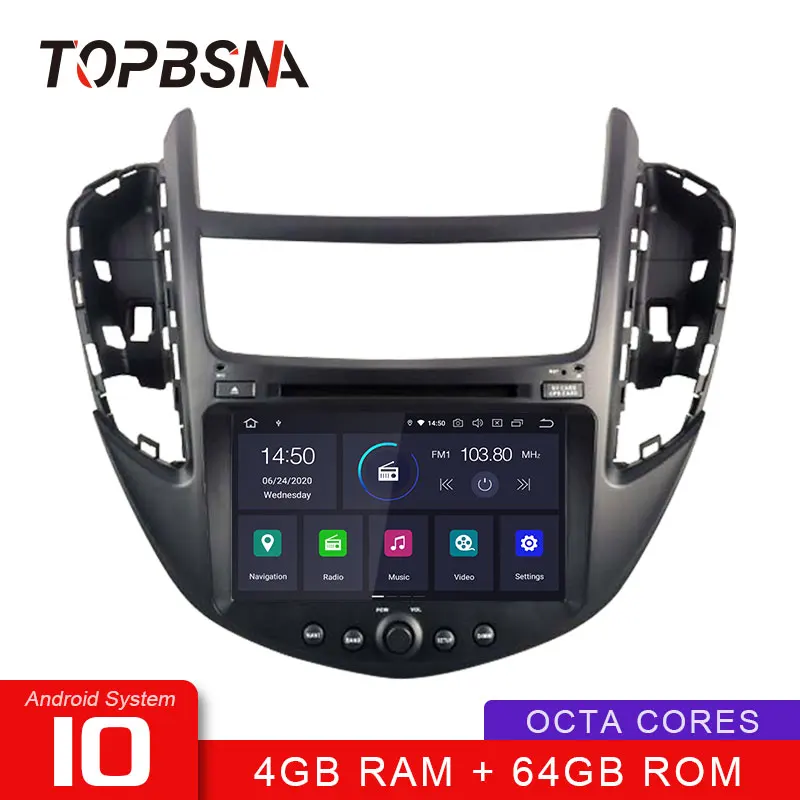 TOPBSNA Android 10 1 Din автомобильный dvd плеер для Chevrolet Tracker/модель Holden Trax 2013 2014 2015 2016 2017 GPS