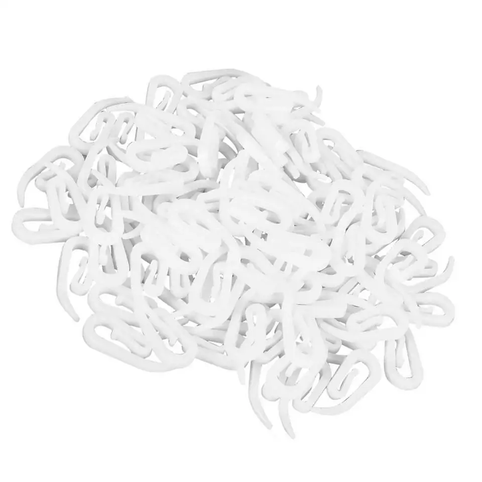 Rollina 100 Ganci Per Tende Bianchi | Per Anelli, Occhielli E Nastri Arricciati | Fatti In Germania Con Plastica Riciclata